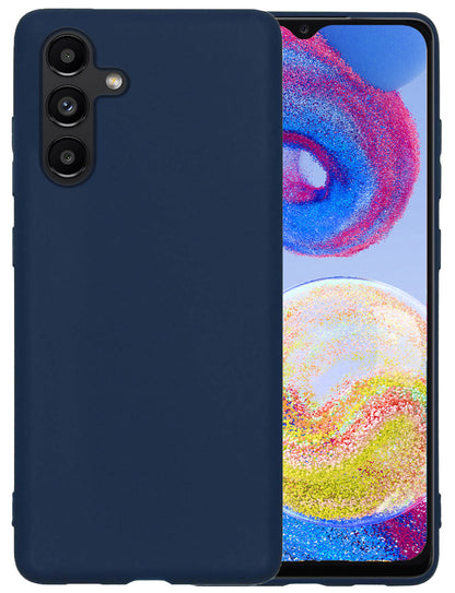 Forterra Samsung A04s Hoesje Siliconen Backcover Lichtgewicht - Donkerblauw
