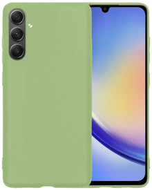 Forterra Samsung A34 Hoesje Siliconen Backcover Lichtgewicht - Groen