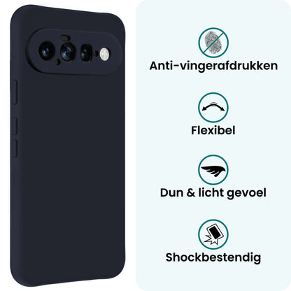 Forterra Google Pixel 11 Hoesje Siliconen Backcover Lichtgewicht - Donkerblauw