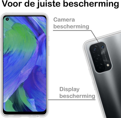 Forterra OPPO A54 5G Hoesje Siliconen Backcover Lichtgewicht - Transparant