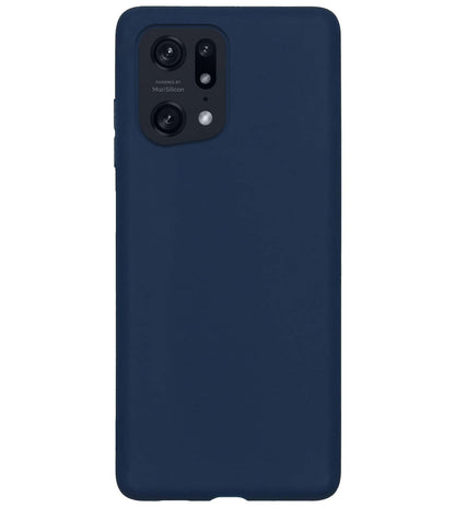 Forterra OPPO Find X5 Pro Hoesje Siliconen Backcover Lichtgewicht - Donkerblauw