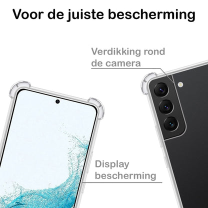 Forterra Samsung S22 Plus Hoesje Shockproof Backcover Siliconen - Transparant