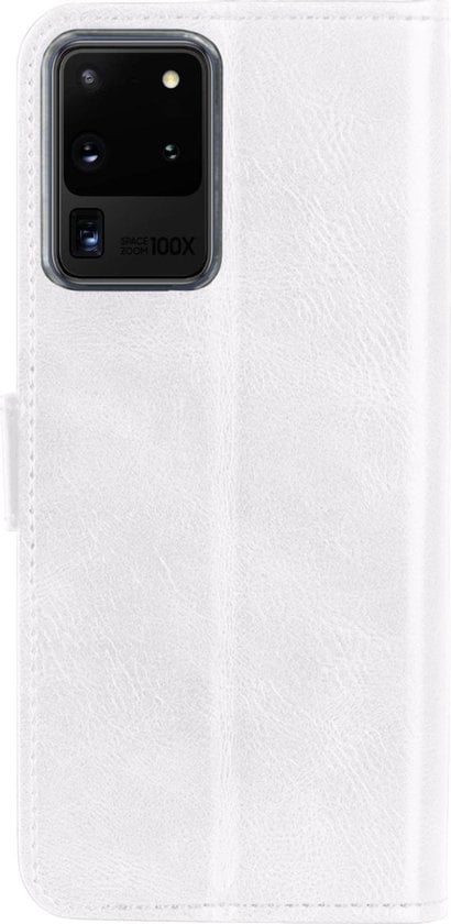 Forterra Samsung S20 Ultra Hoesje Bookcase Cover met Kaarthouder - Wit