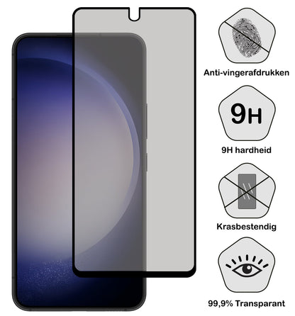 Forterra Samsung S23 Screenprotector Gehard Glas - Privacy