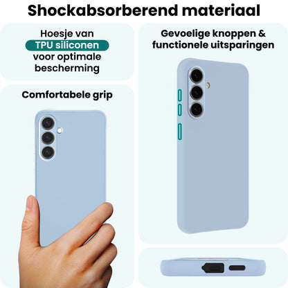 Forterra Samsung S26 Plus Hoesje Siliconen Backcover Lichtgewicht - Lichtblauw