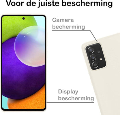 Forterra Samsung A52 Hoesje Siliconen Backcover Lichtgewicht - Wit