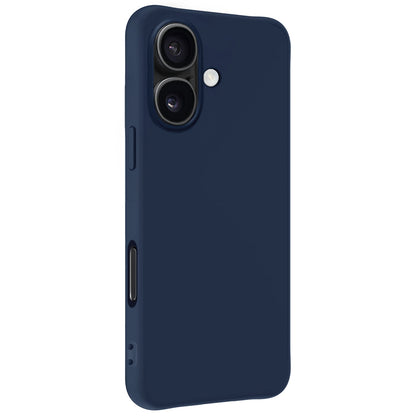 Forterra iPhone 16 Plus Hoesje Siliconen Backcover Lichtgewicht - Donkerblauw