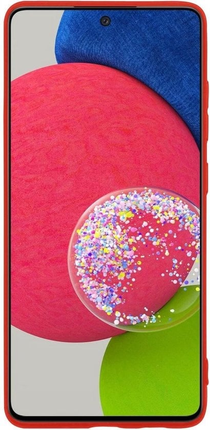 Forterra Samsung A52s Hoesje Siliconen Backcover Lichtgewicht - Rood