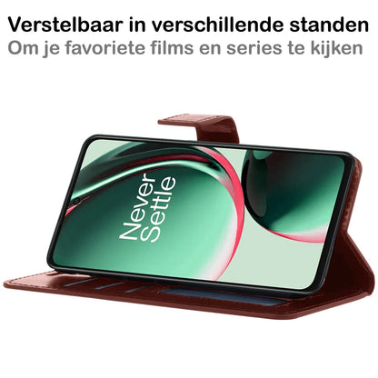 Forterra OnePlus Nord CE 3 Lite Hoesje Bookcase Cover met Kaarthouder - Bruin