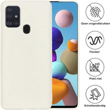 Forterra Samsung A21s Hoesje Siliconen Backcover Lichtgewicht - Wit