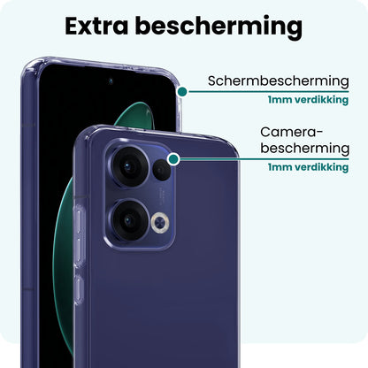 Forterra OPPO Reno 13 Hoesje Siliconen Backcover Lichtgewicht - Transparant