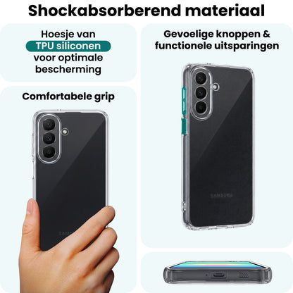 Forterra Samsung A27 Hoesje Siliconen Backcover Lichtgewicht - Transparant
