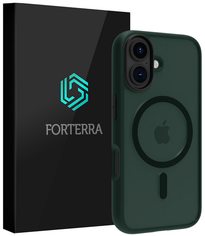 Forterra iPhone 17 Hoesje Geschikt voor Magsafe Backcover Shockproof - Donkergroen
