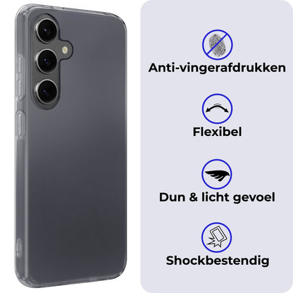 Forterra Samsung A55 Hoesje Siliconen Backcover Lichtgewicht - Transparant