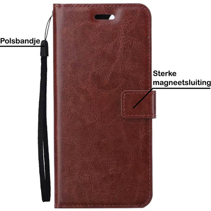 Forterra Samsung A02s Hoesje Bookcase Cover met Kaarthouder - Bruin