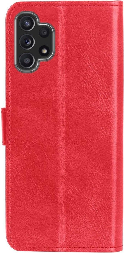 Forterra Samsung A32 5G Hoesje Bookcase Cover met Kaarthouder - Rood