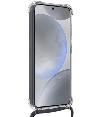 Forterra Samsung S24 Hoesje met Koord Backcover Shockproof - Transparant