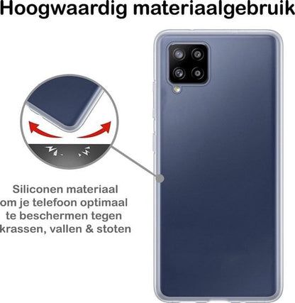 Forterra Samsung A42 Hoesje Siliconen Backcover Lichtgewicht - Transparant