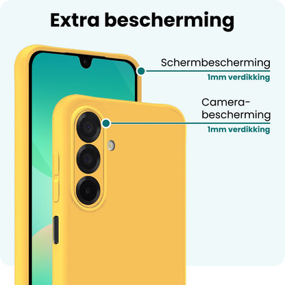 Forterra Samsung A26 Hoesje Siliconen Backcover Lichtgewicht - Geel