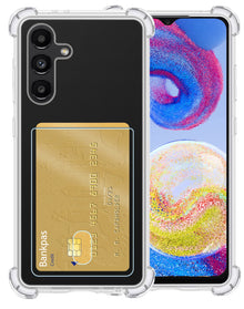 Forterra Samsung A04s Hoesje Kaarthouder Backcover Shockproof - Transparant