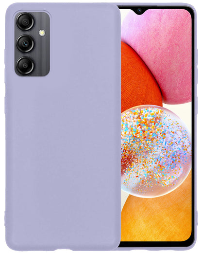 Forterra Samsung A14 Hoesje Siliconen Backcover Lichtgewicht - Lila