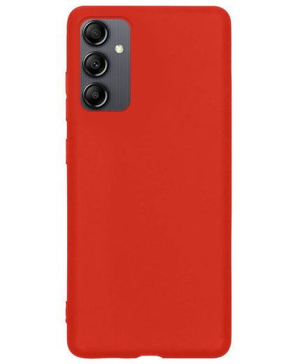 Forterra Samsung A14 Hoesje Siliconen Backcover Lichtgewicht - Rood