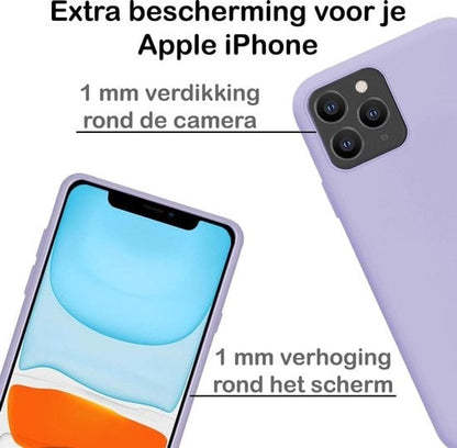 Forterra iPhone 11 Pro Max Hoesje Siliconen Backcover Lichtgewicht - Lila