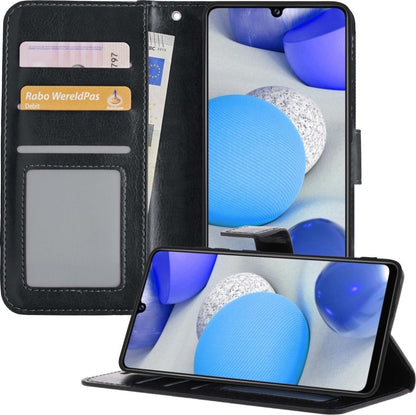 Forterra Samsung A42 Hoesje Bookcase Cover met Kaarthouder - Zwart