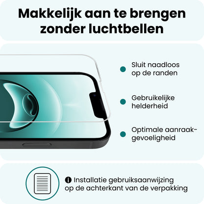 Forterra iPhone 16e Screenprotector Gehard Glas - Volledige dekking