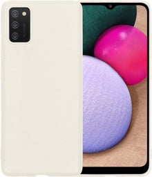 Forterra Samsung A02s Hoesje Siliconen Backcover Lichtgewicht - Wit