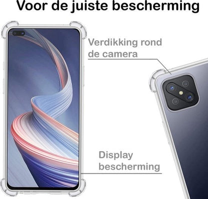 Forterra OPPO Reno4 Z 5G Hoesje Shockproof Backcover Siliconen - Transparant
