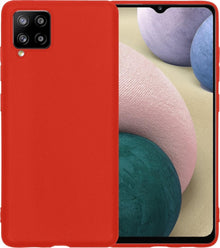 Forterra Samsung A12 Hoesje Siliconen Backcover Lichtgewicht - Rood