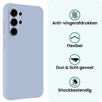 Forterra Samsung S26 Ultra Hoesje Siliconen Backcover Lichtgewicht - Lichtblauw