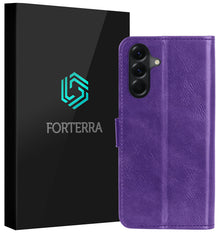 Forterra Samsung A26 Hoesje Bookcase Cover met Kaarthouder - Paars