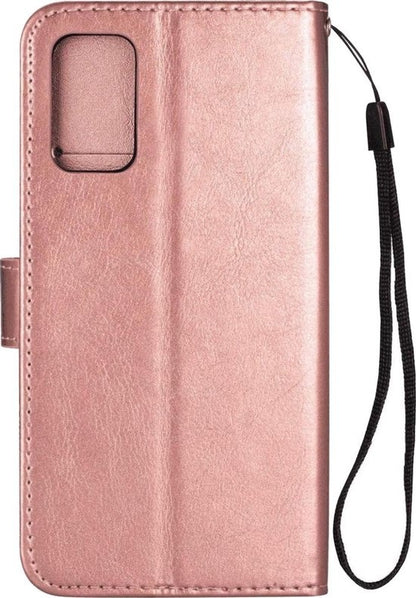 Forterra iPhone 12 Pro Hoesje Bookcase Cover met Kaarthouder - Rosé goud