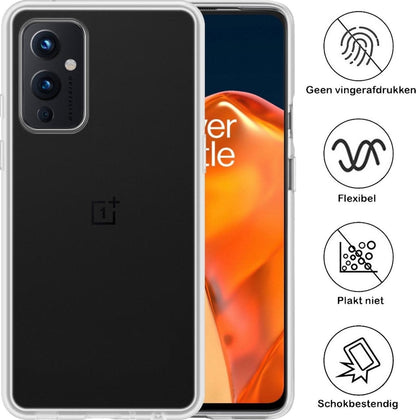 Forterra OnePlus 9 Hoesje Siliconen Backcover Lichtgewicht - Transparant