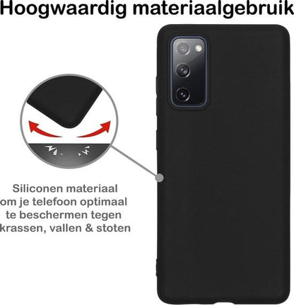 Forterra Samsung A41 Hoesje Siliconen Backcover Lichtgewicht - Zwart
