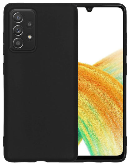 Forterra Samsung A33 Hoesje Siliconen Backcover Lichtgewicht - Zwart