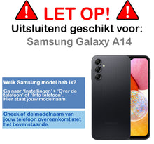 Forterra Samsung A14 Hoesje Bookcase Cover met Kaarthouder - Lichtroze