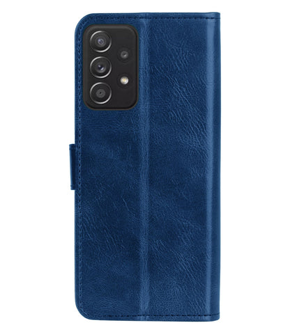 Forterra Samsung A53 Hoesje Bookcase Cover met Kaarthouder - Donkerblauw