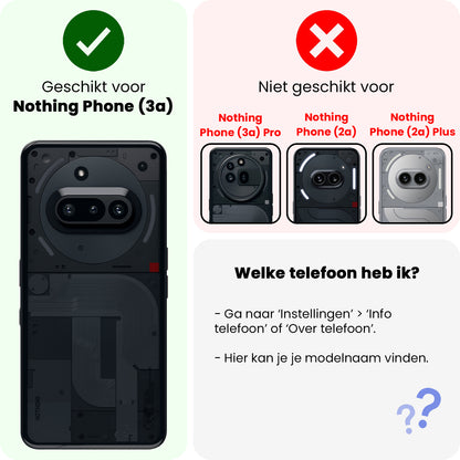 Forterra Nothing Phone 3a Screenprotector Gehard Glas - Anti-kras