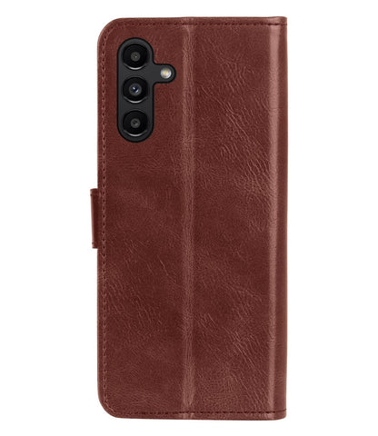 Forterra Samsung A04s Hoesje Bookcase Cover met Kaarthouder - Bruin
