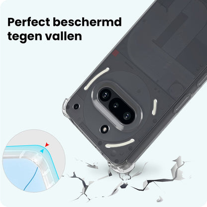 Forterra Nothing Phone 3a Hoesje Shockproof Backcover Siliconen - Transparant