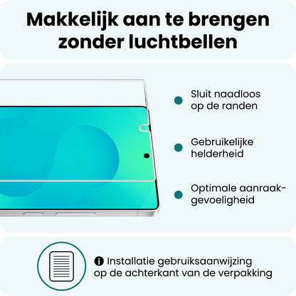 Forterra Samsung S25 Ultra Screenprotector Gehard Glas - Anti-kras