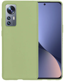 Forterra Xiaomi 12 Hoesje Siliconen Backcover Lichtgewicht - Groen