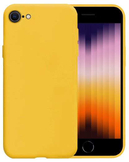 Forterra iPhone SE 2022 Hoesje Siliconen Backcover Lichtgewicht - Geel