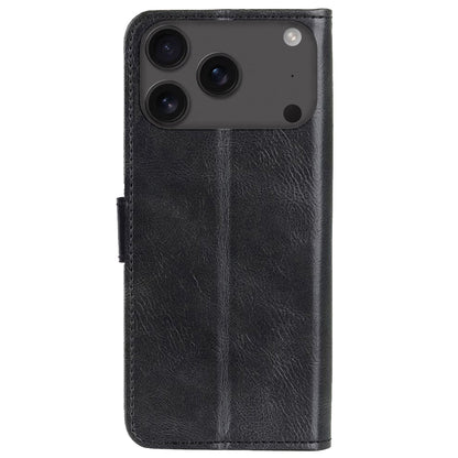 Forterra iPhone 17 Pro Max Hoesje Bookcase Cover met Kaarthouder - Zwart