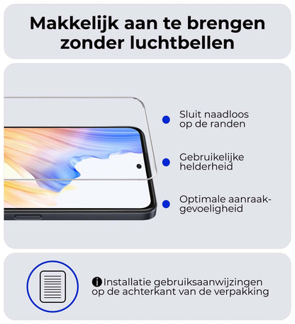 Forterra OPPO A58 Screenprotector Gehard Glas - Anti-kras