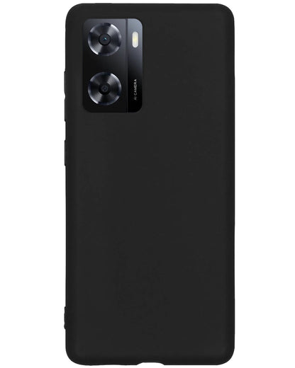 Forterra OPPO A57 Hoesje Siliconen Backcover Lichtgewicht - Zwart