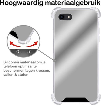 Forterra iPhone 7 Hoesje Shockproof Backcover Siliconen - Zilver